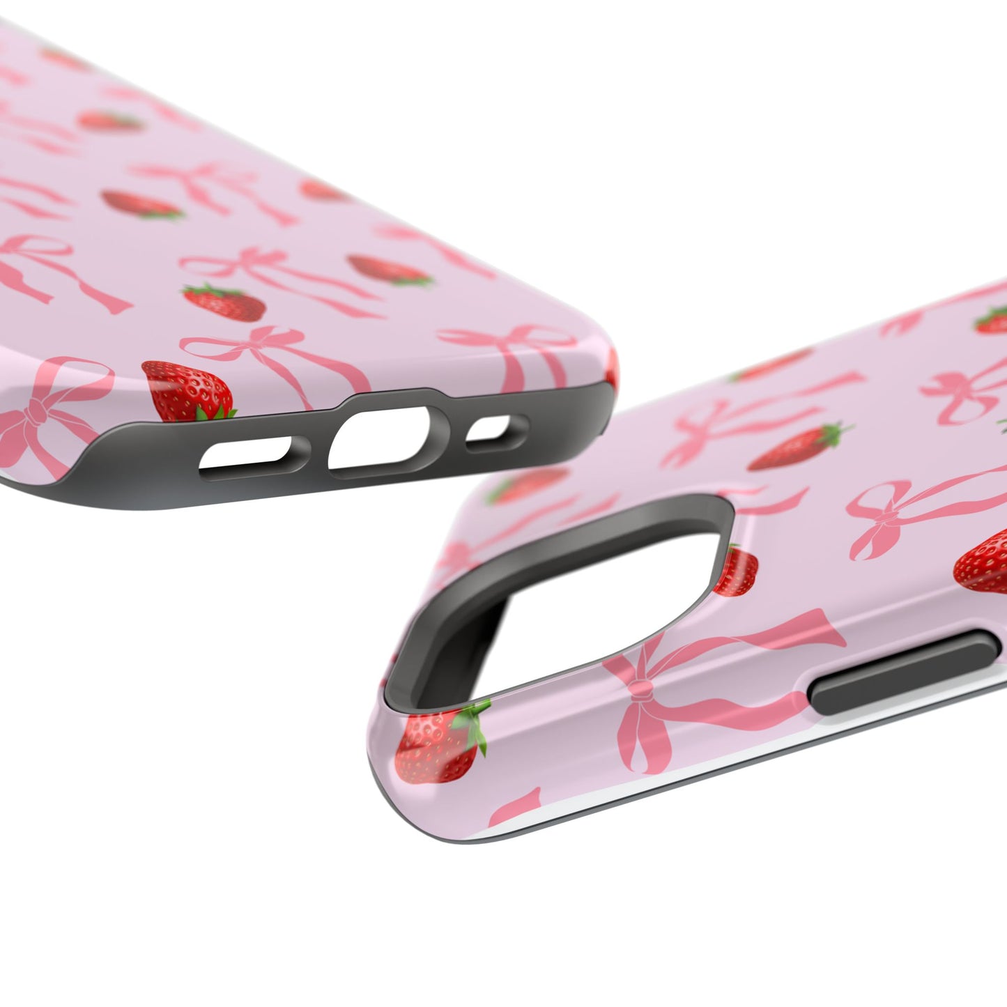 Pink Bow & Strawberry MagSafe iPhone® Case