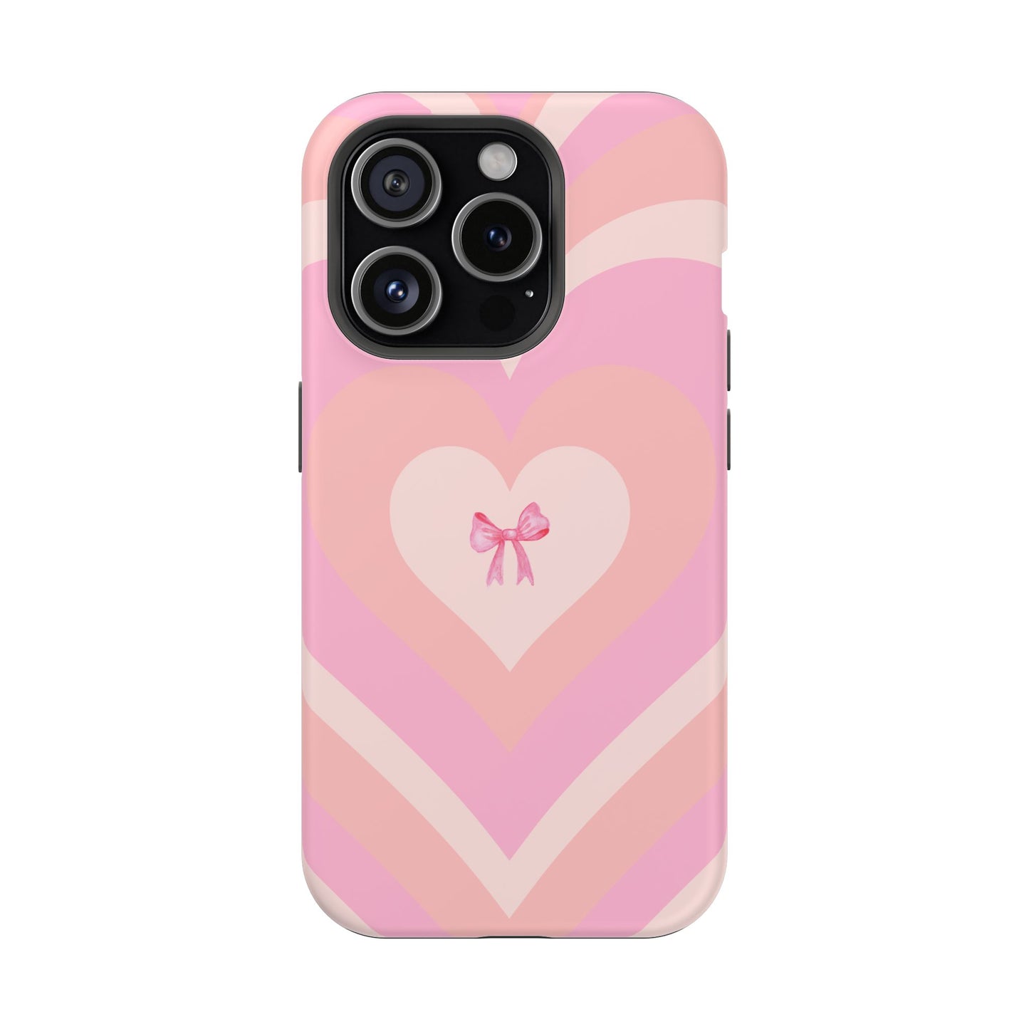 Pink Bow & Big Hearts MagSafe iPhone® Case