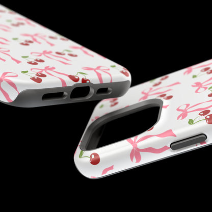 Pink Bows & Cherry MagSafe iPhone® Case