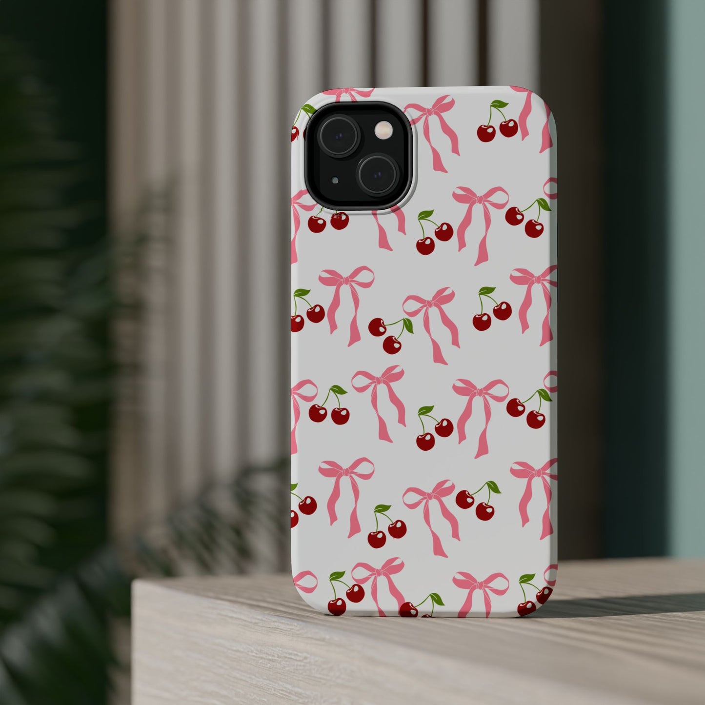 Pink Bows & Cherry MagSafe iPhone® Case