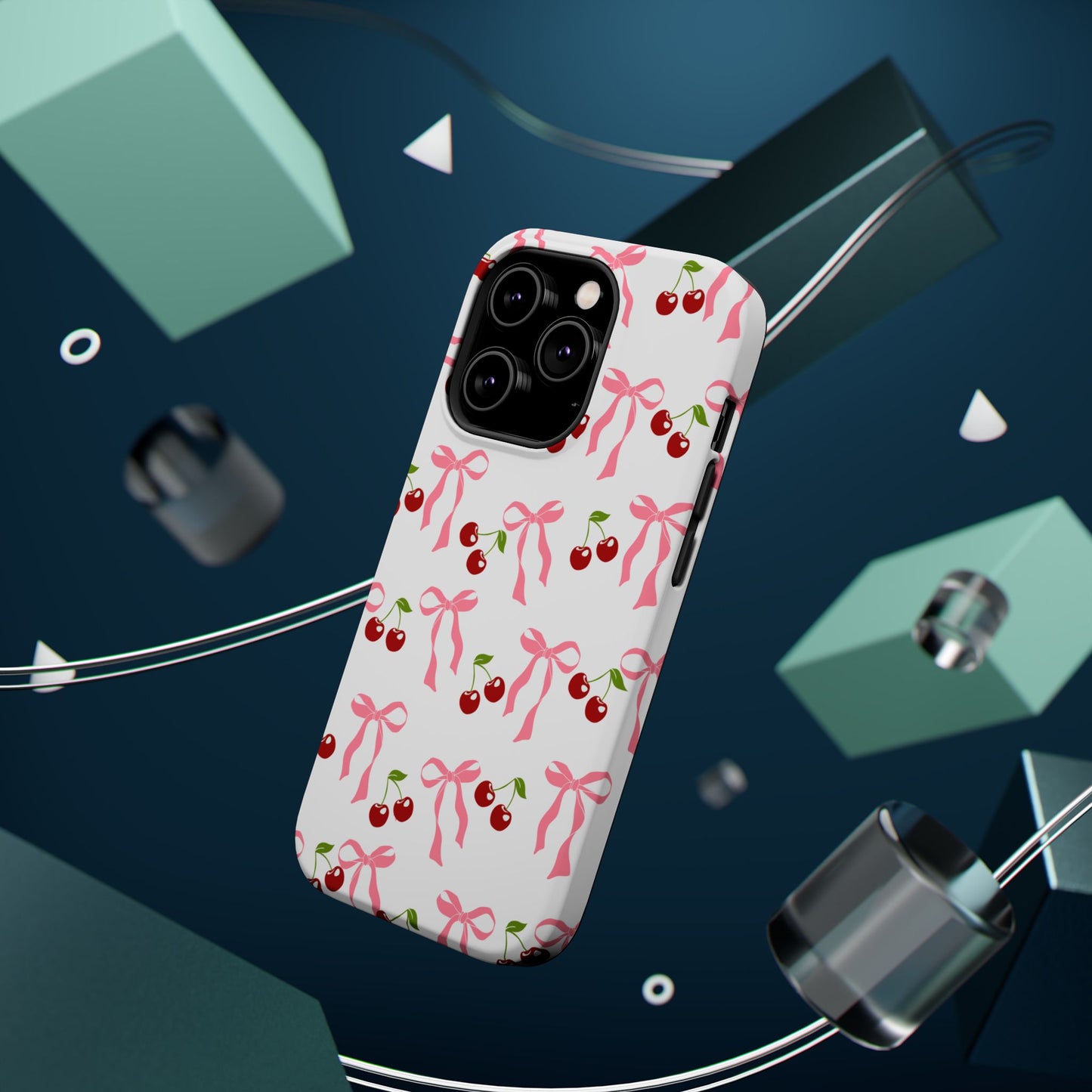 Pink Bows & Cherry MagSafe iPhone® Case