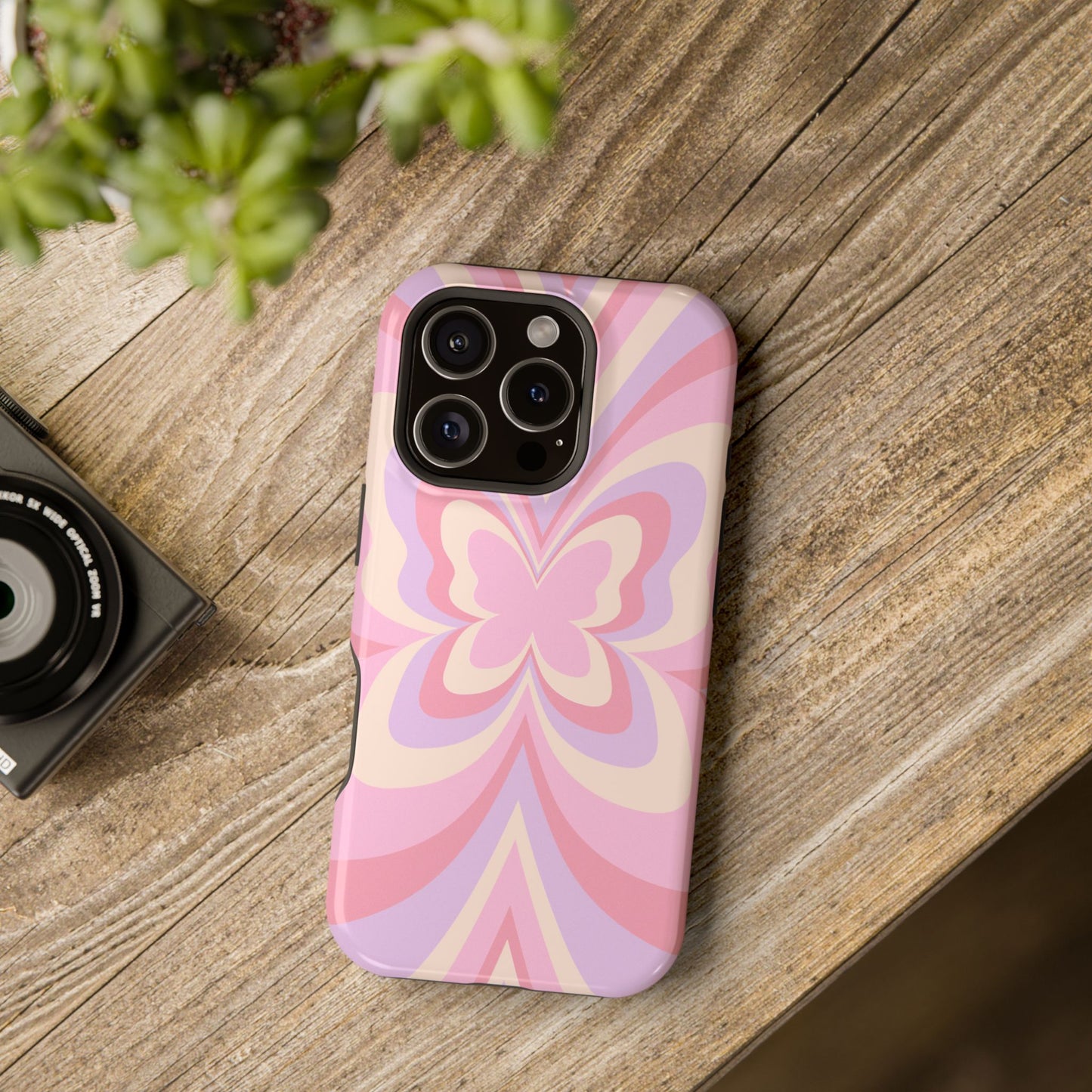 Pink Bow & Butterfly MagSafe iPhone® Case
