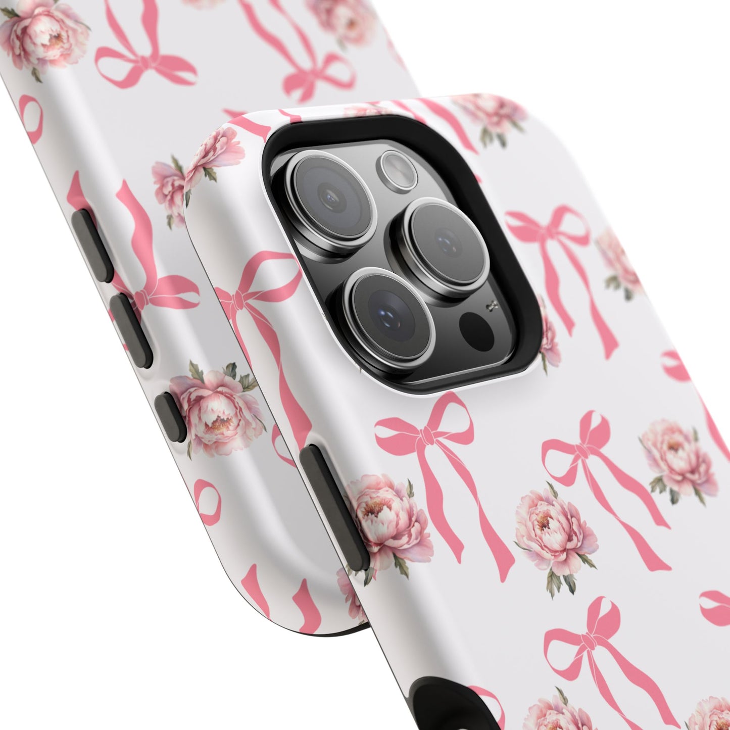 Pink Bow & Flowers MagSafe iPhone® Case
