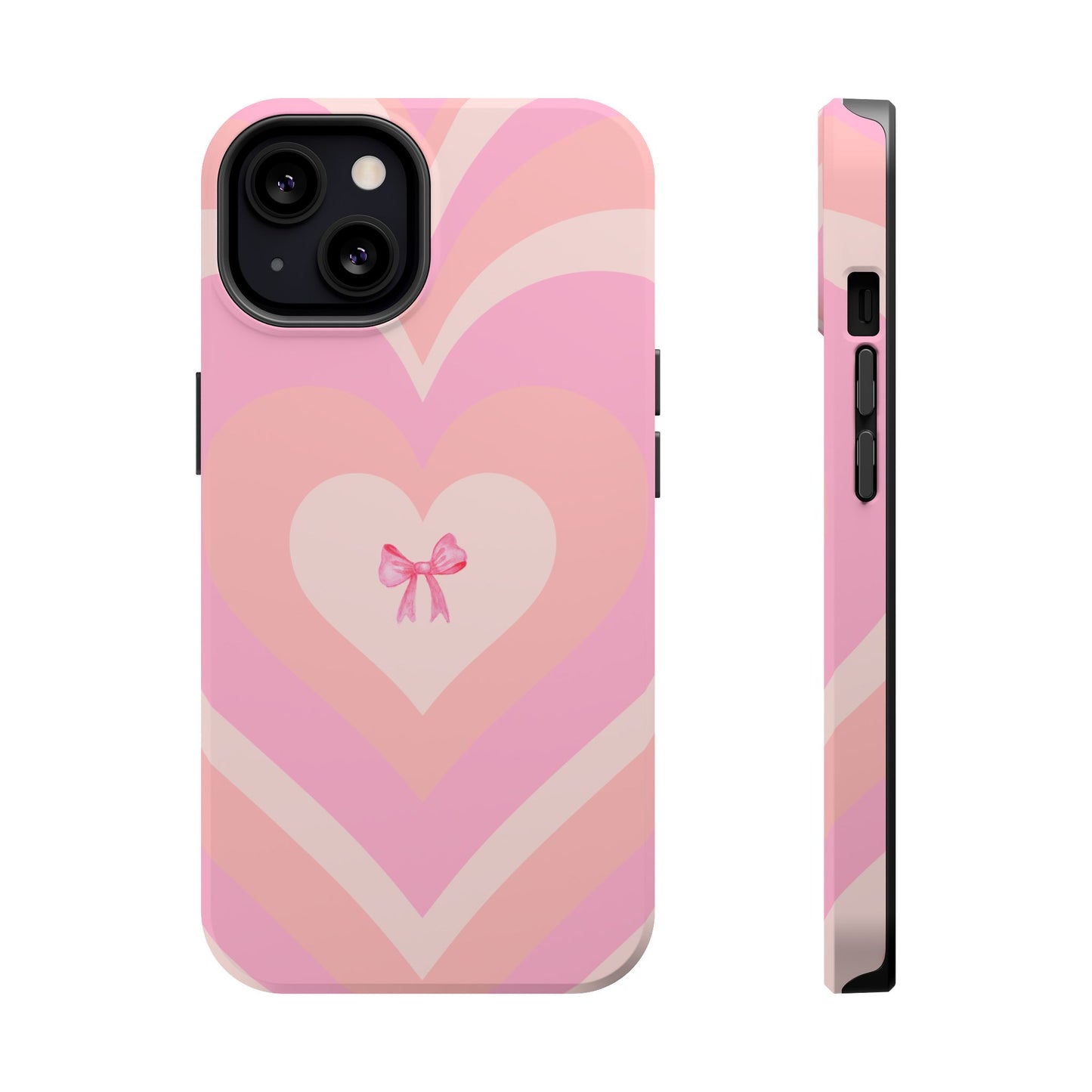 Pink Bow & Big Hearts MagSafe iPhone® Case