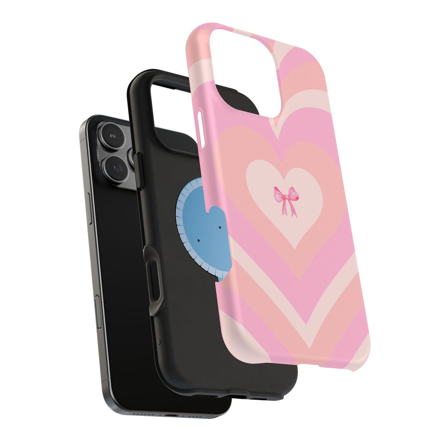 Pink Bow & Big Hearts MagSafe iPhone® Case