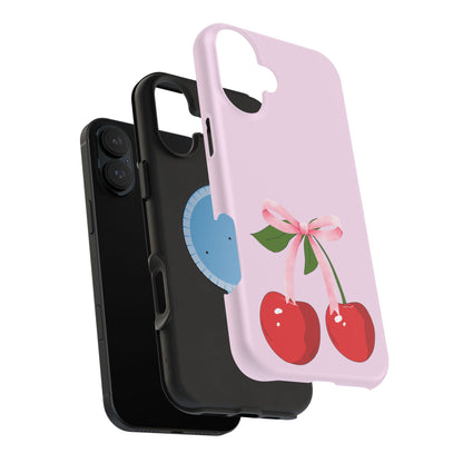 Pink Bow & Cherry MagSafe iPhone® Case