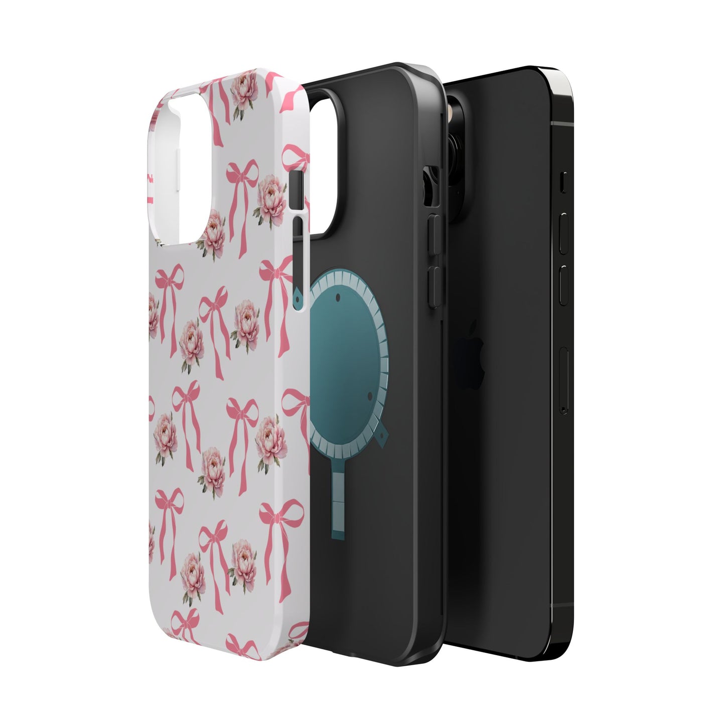 Pink Bow & Flowers MagSafe iPhone® Case
