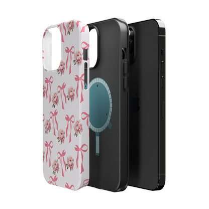 Pink Bow & Flowers MagSafe iPhone® Case