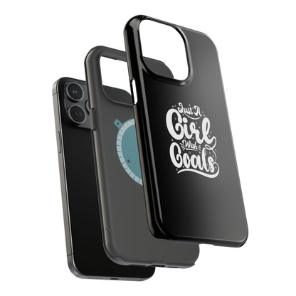 Girl with Goals MagSafe iPhone® Case Black
