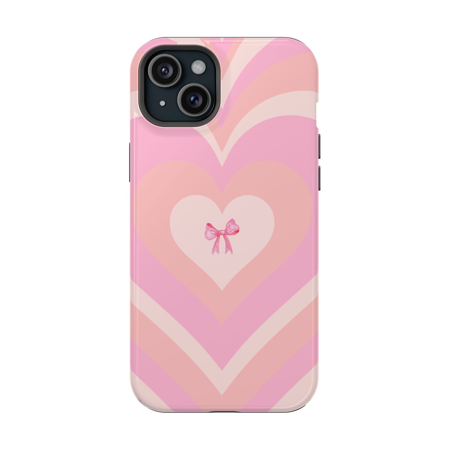 Pink Bow & Big Hearts MagSafe iPhone® Case