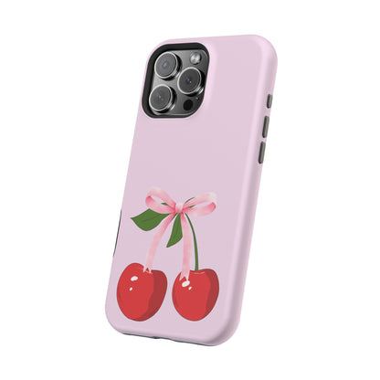 Pink Bow & Cherry MagSafe iPhone® Case
