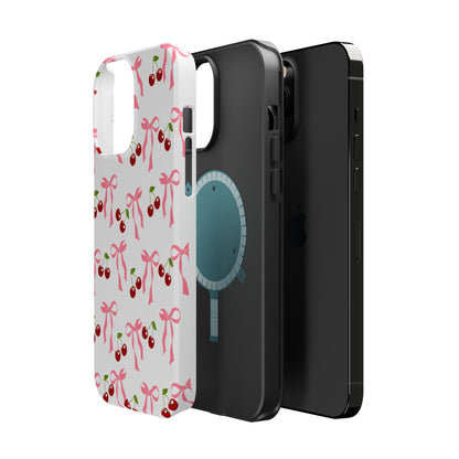 Pink Bows & Cherry MagSafe iPhone® Case
