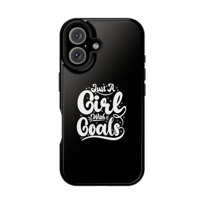 Girl with Goals MagSafe iPhone® Case Black
