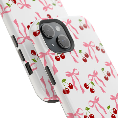 Pink Bows & Cherry MagSafe iPhone® Case