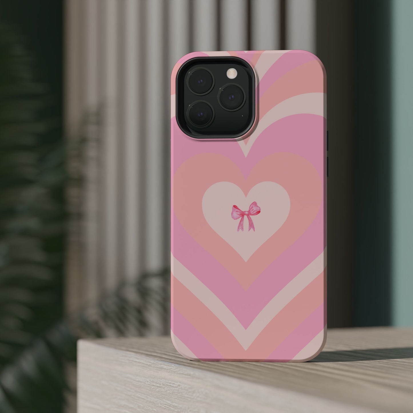 Pink Bow & Big Hearts MagSafe iPhone® Case