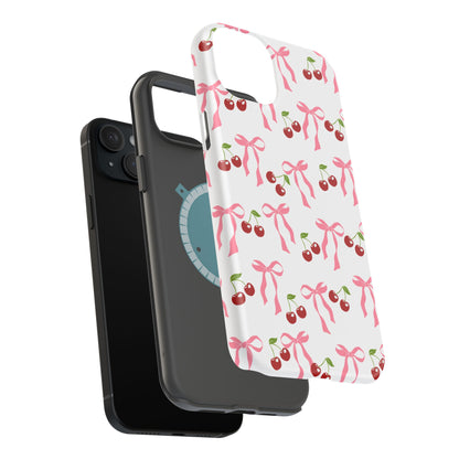 Pink Bows & Cherry MagSafe iPhone® Case