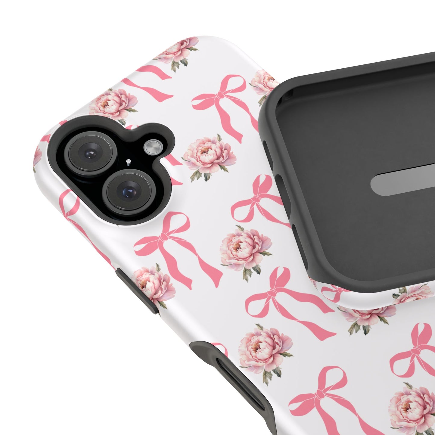 Pink Bow & Flowers MagSafe iPhone® Case