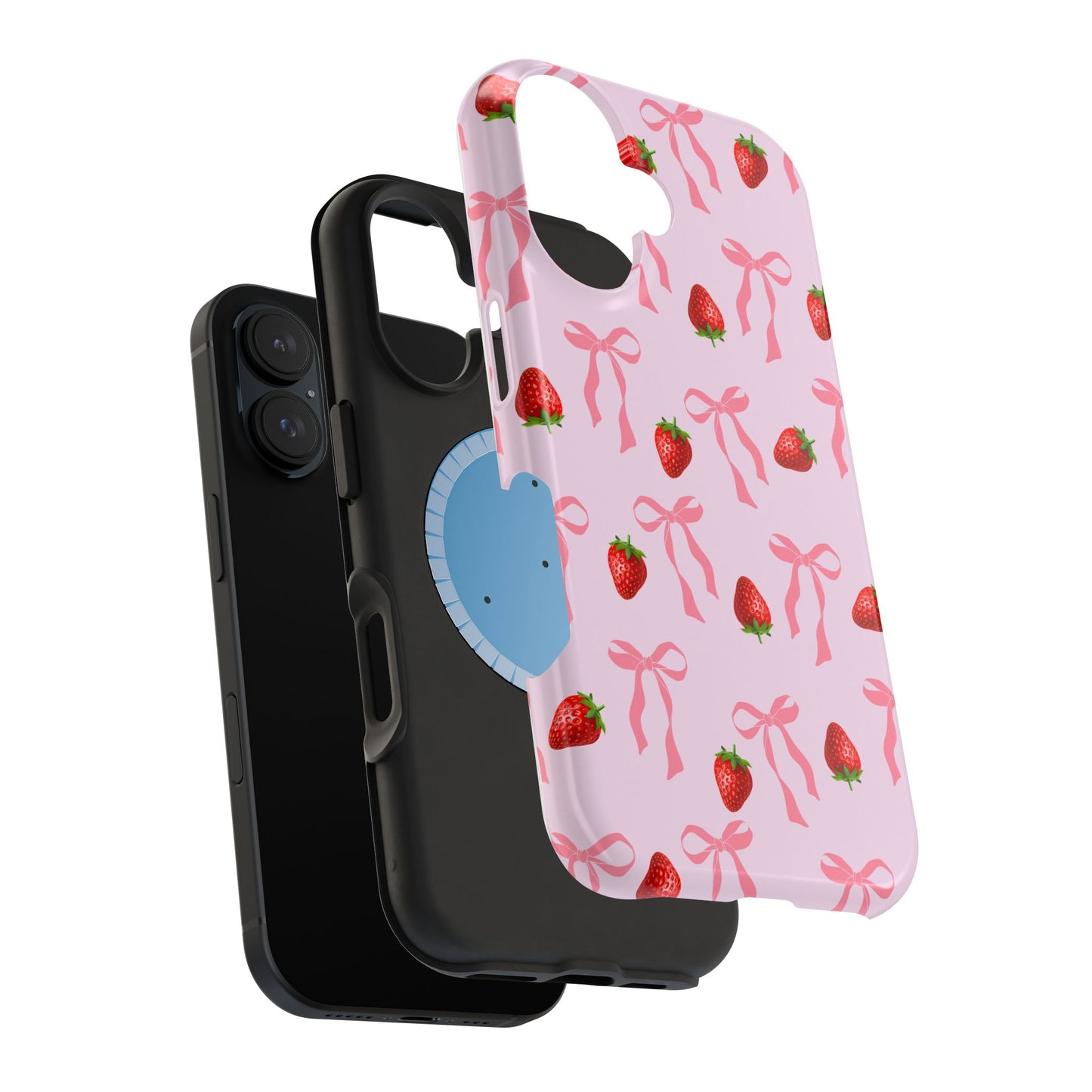 Pink Bow & Strawberry MagSafe iPhone® Case