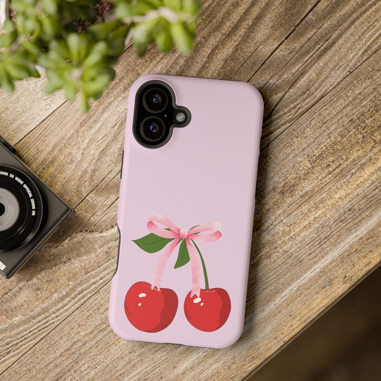 Pink Bow & Cherry MagSafe iPhone® Case