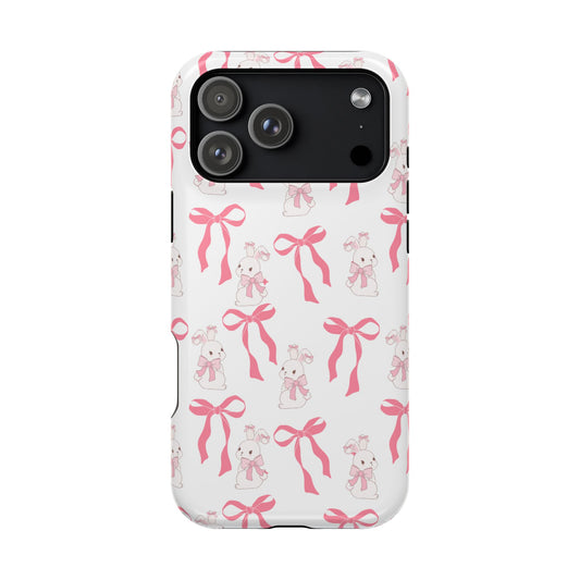 Pink Bows & Bunnies MagSafe iPhone® Case
