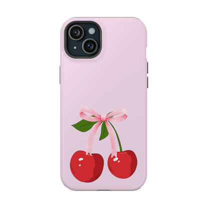 Pink Bow & Cherry MagSafe iPhone® Case
