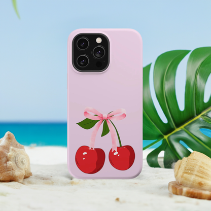 Pink Bow & Cherry MagSafe iPhone® Case