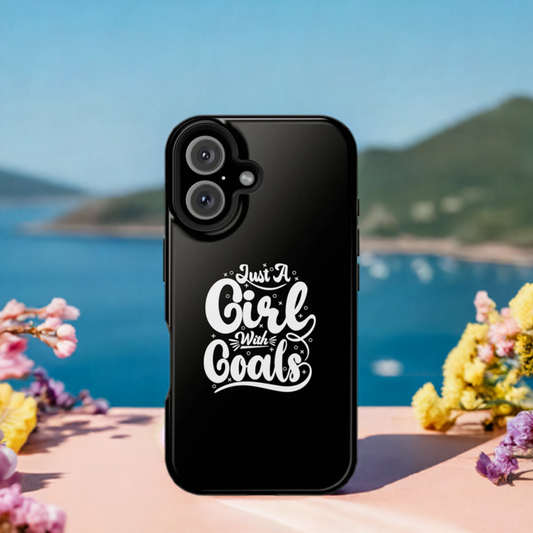 Girl with Goals MagSafe iPhone® Case Black