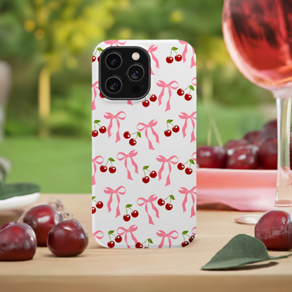 Pink Bows & Cherry MagSafe iPhone® Case