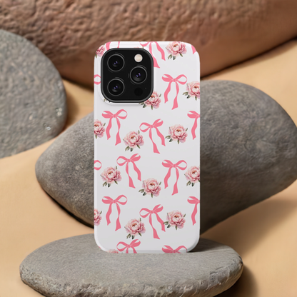Pink Bows & Flowers MagSafe iPhone® Case