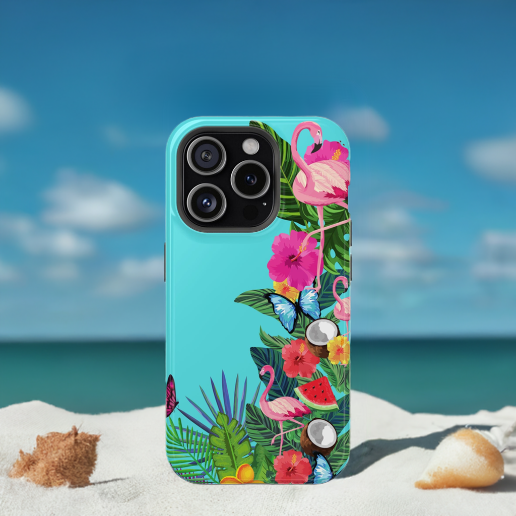 Pink Flamingo MagSafe iPhone® Case