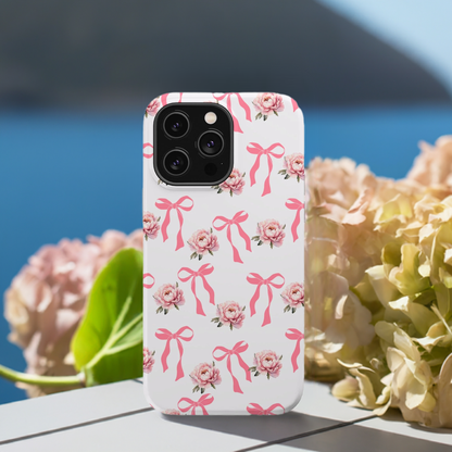 Pink Bows & Flowers MagSafe iPhone® Case