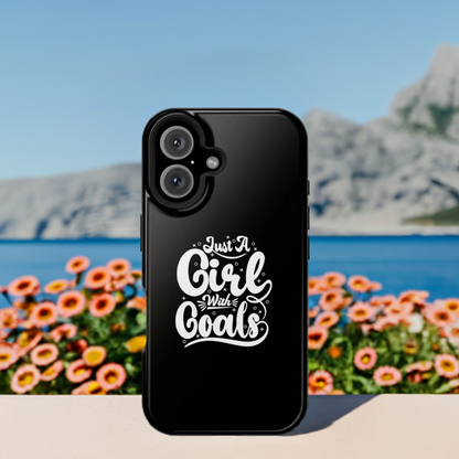 Girl with Goals MagSafe iPhone® Case Black