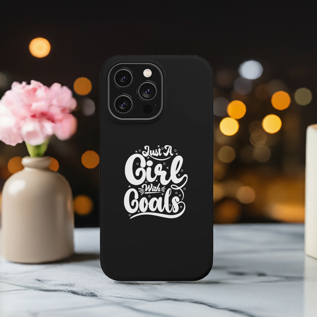 Girl with Goals MagSafe iPhone® Case Black