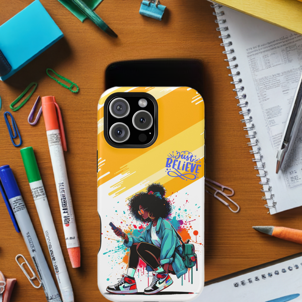 Black Girl Believe MagSafe iPhone® Case
