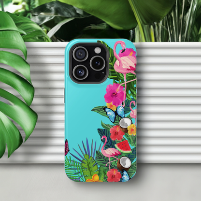 Pink Flamingo MagSafe iPhone® Case