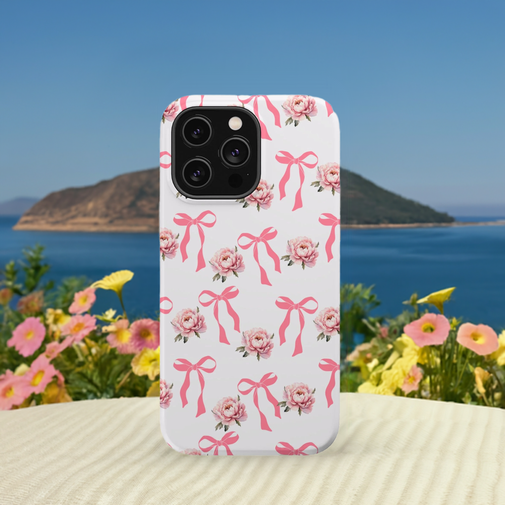 Pink Bows & Flowers MagSafe iPhone® Case