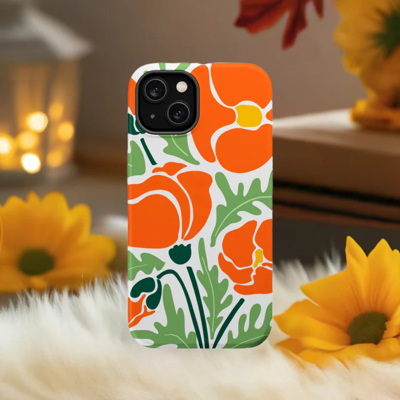 Orange Daisy MagSafe iPhone® Case